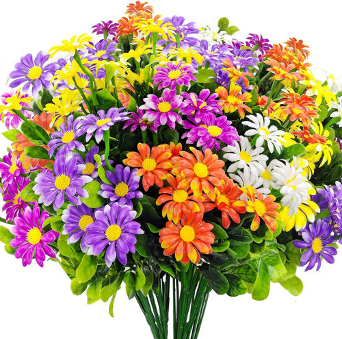 Guagb 10 Paquetes Margaritas Artificiales, Flores Plástico A 0