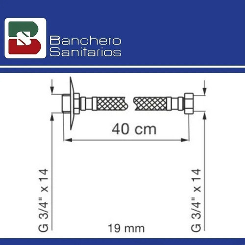 Flexible Fv Mallado 1/2 X 40 Acero Inoxidable 261 Cta 1