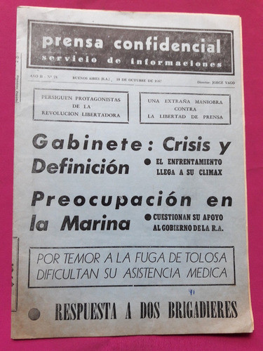 Prensa Confidencial N° 78 Año 2 Buenos Aires Octubre 1967 0