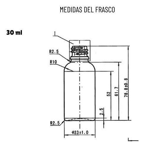 10 Frascos Colirio Europeo Ambar 30ml Tapa Blanca 1
