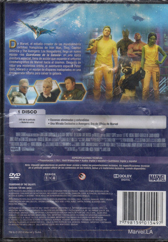 Guardianes De La Galaxia - Dvd Nuevo Original Cerr. - Mcbmi 1