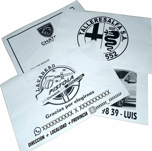 200 Alfombras Lavadero Autos Papel Blanco Personalizadas 0