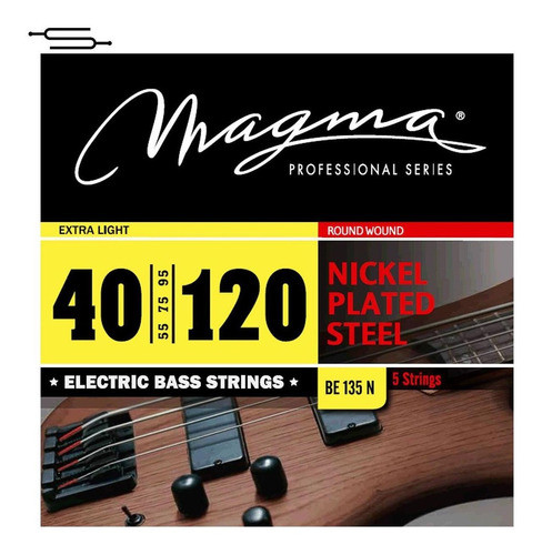 Encordado Bajo Electrico 5 Cuerdas 040-120 - Magma Be135n 0