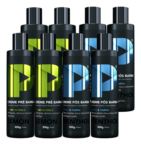 Kit Creme Pré E Pós Barba Play Barber Acalma A Pele 8 Unidad 0