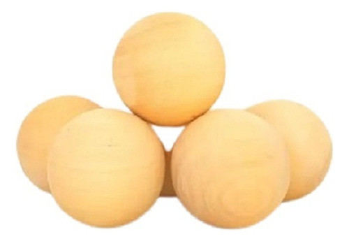Pack X 3 Esfera De Madera 3.8 Cm  Bocha Bochin Baum 0