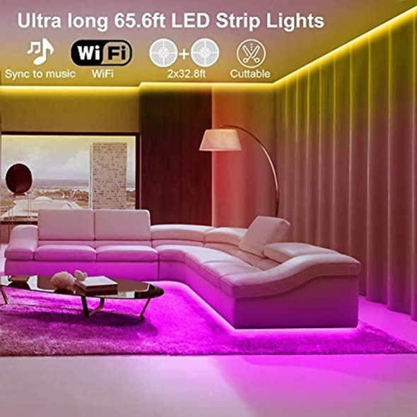 Volivo - Tira De Luces Led Inteligentes Con Wifi De 65.6 Pie 1