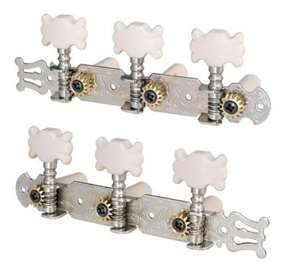 Tarraxa Tarracha Violão Pino Grosso Cromado Jogo Completo. 0