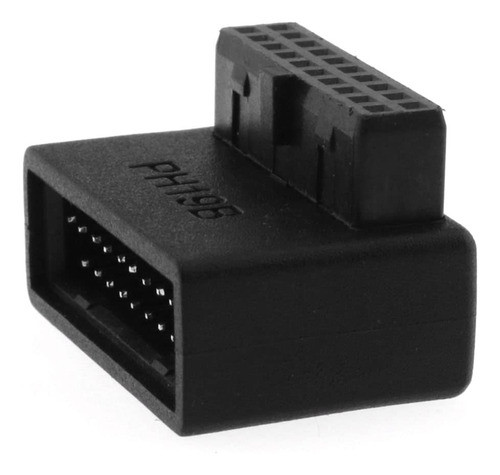 Dgzzi Adaptador Usb 3.0 De 90 Grados Negro Usb 3.0 De 19 Pin 1