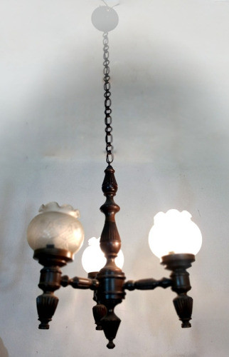 Araña De Madera 3 Luces 0