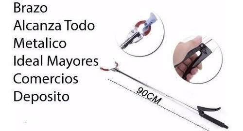 3 Pinza Gancho Mano Brazo Extensor P/ Recojer Descolgar 1