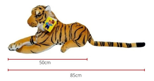 Tigre De Peluche Mediano 50cm Tigre De Bengala Dw07 1