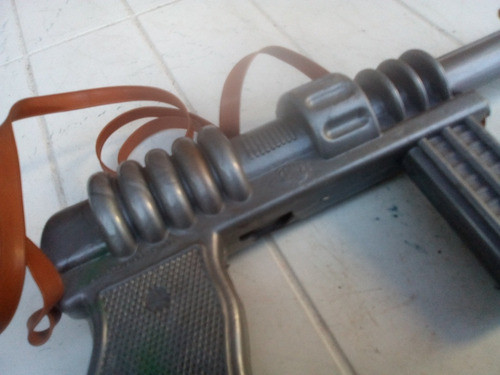 Metralla O Subfusil De Juguete Años 60 Aprox Ind Arg Gris 1