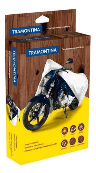 Capa Protetora Impermeável Para Moto Grande G Tramontina2,3m 0