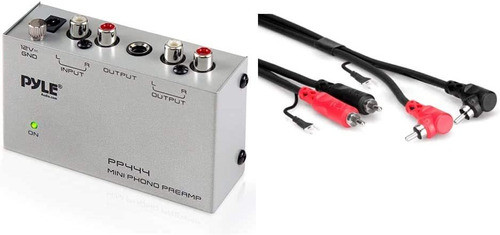 Mini Preamplificador De Tocadiscos Rca A Rca Angulo Recto 0