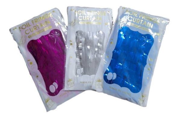 Cortina Party Metalizada X 3 Colores A Eleccion!!! 1 Cortina Party Metalizada X 3 Colores A Eleccion!!! 1