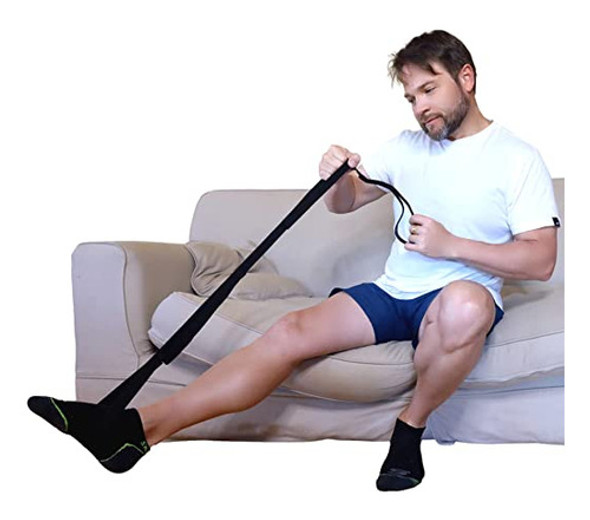 Levantador De Pierna Autoayuda Largo 119cm Color Negro 0