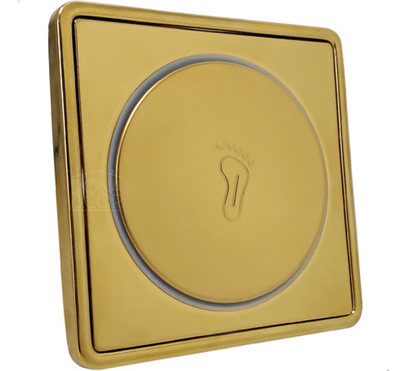 Ralo Click Dourado 10x10 Com Porta Grelha Inox 304 Gold 0
