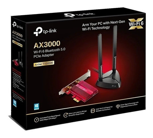 Adaptador Pcie Ax3000 Wi-fi 6 Bluetooth 5.0 Archer Tx3000e 1