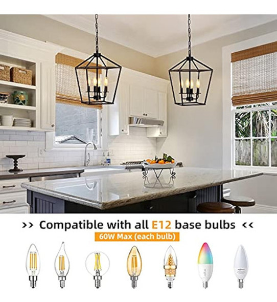 4 Luces Colgantes, Lámpara De Techo Industrial Lámpara De Ar 1