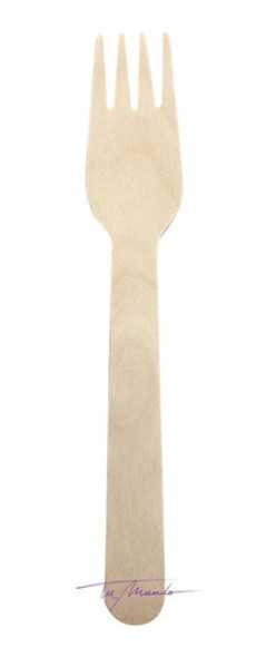 Tenedor Ecológico Descartable 15 Cm 24 U. Cotillón Cubiertos 0