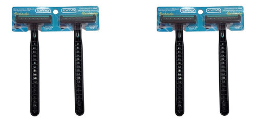 Kit 2 Aparelho Barbear Descartável Iamo Com 3 Lâminas 2un 0