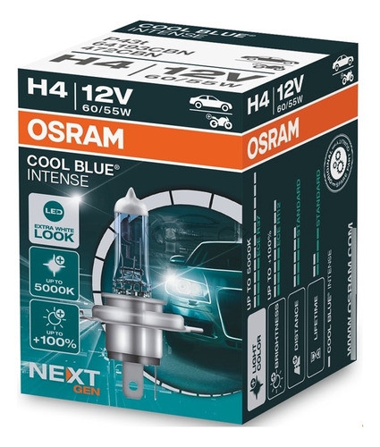 Lampara H4 Cool Blue Intense P43t 12v 60/55w Osram 64193cbi 0