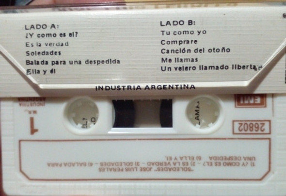 Cassette Jose Luis Perales, Soledades 1 Cassette Jose Luis Perales, Soledades 1