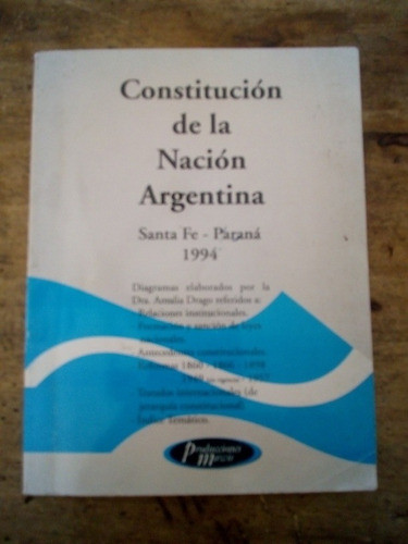 Constitución De La Nación Argentina S Fe Paraná Mawis (66) 0