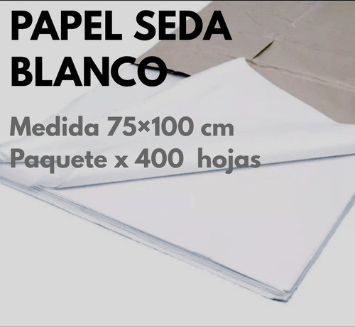 Papel De Seda Blanco 75×100 Cm. - Paquete X 400 Hojas 1