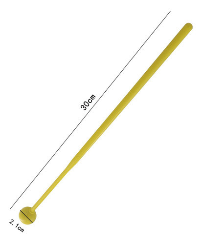 2 Peças De Instrumentos De Percussão Malho De Sino Amarelo 1