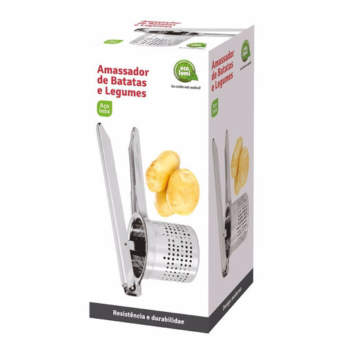 Amassador De Batatas E Legumes  Aço Inox Gedex  Eco Lumi 1