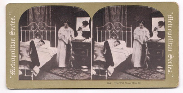 Foto Estereoscopica Stereo Antigua Escena Matrimonio 0