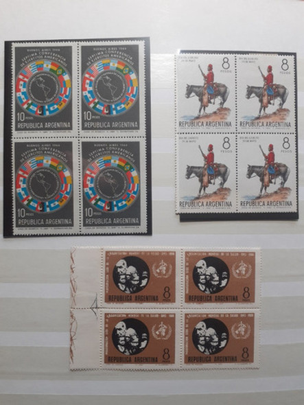 Filatelia Lote 3 Cuadros Mint Año 1966 Argentina 0