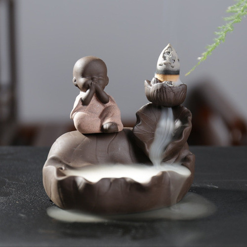 Fuente De Humo Buda Rojo En Base Marron: De Que Regalo 1