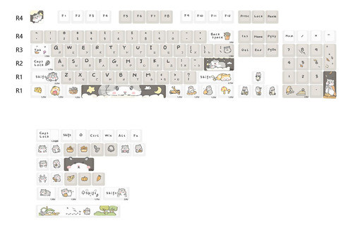 Teclas Pbt 131 Teclas, Russo E Inglês, Resistente Ao 1