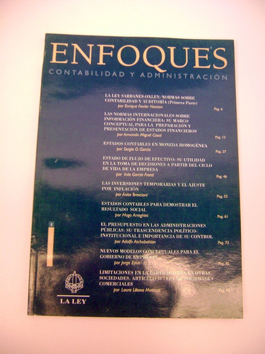 Revista Enfoques Contabilidad Y Administracion Nro 1 Boedo 0