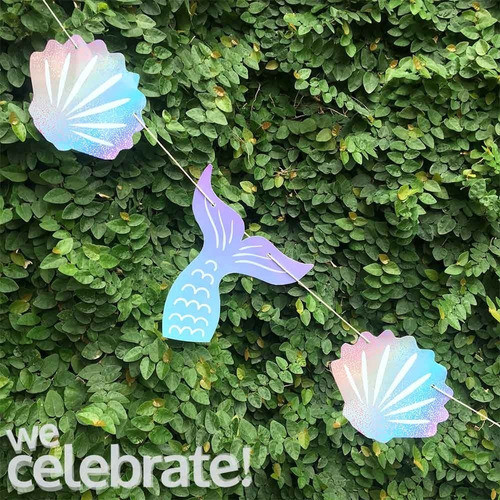 Guirnalda Figuras Sirena Ostras Bajo El Mar 0