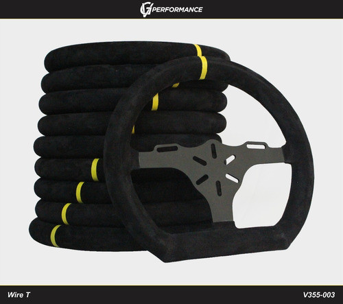 Volante Competición Wire-t 355 Plano Tapiz Gamuza Gv 1