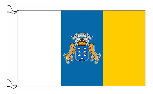 Bandera De Canarias - Islas Canarias 90 X 60 Cm 0