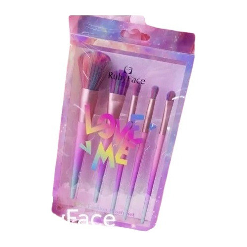 Brochas De Maquillaje Ruby Face X5 Unidades Love Me 1