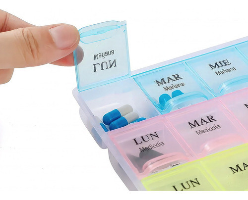 Set X6u Pastillero Semanal 3 Tomas 7 Dias Organizador 1