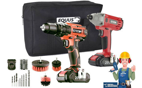 Kit Taladro Perc 20v + Atornillador Impacto Equus  -ynter 0