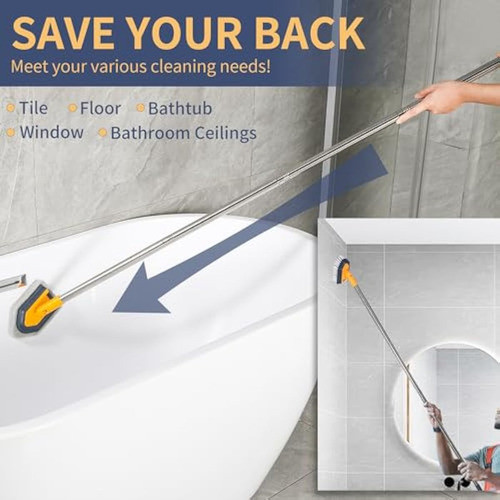 Boomjoy Cepillo Limpiador De Bañera Con Mango 1