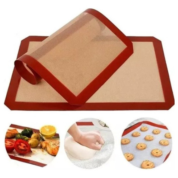 Placa Silicona Plancha Con Malla Antiadherente Horno 40x30cm 0