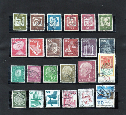 Alemania 1948/54, Lindo Lote De 24 Sellos Usados, Mira!!! 0