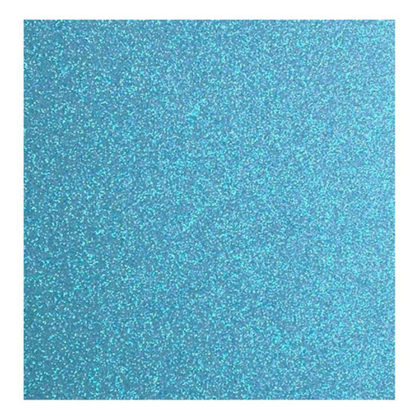 Kit Placa Cartolina Eva Glitter Brilho Azul Claro 48x40 C/5 0