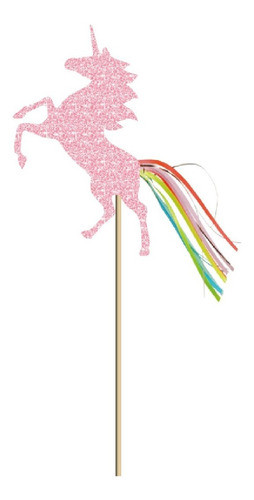 Varita Hada Unicornio Glitter Magica Vara Cotillon Disfraz 0