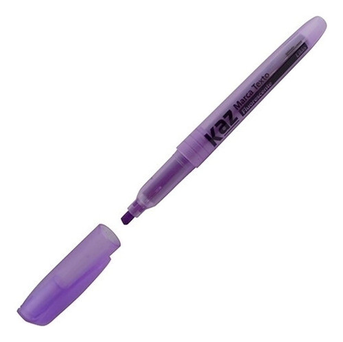 Caneta Marca Texto Fluorescente Ponta Chanfrada Roxo Unidade 0