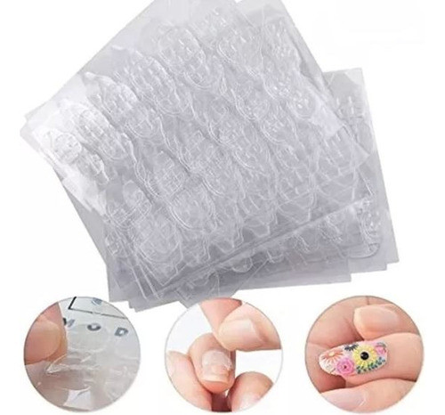 X10 Sticker Adhesivo Pegamento Para Tips Uñas Postizas Cinta 0