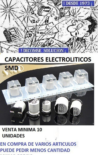 Capacitor Electrolitico Smd  220 X 16v -6.3 X 7.7mm X 12 U 0